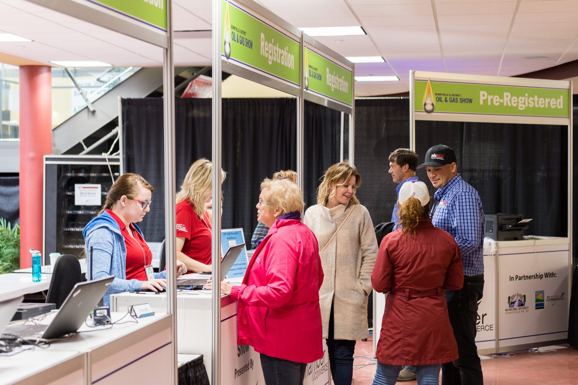 Registration desk at the BOAGS Oil and Gas Show